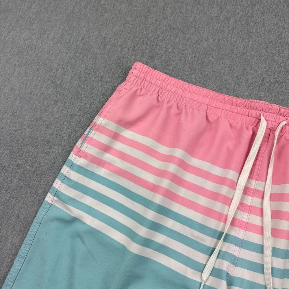 Chubbies‎ Shorts Men 2XL Blue Swim Trunks On The Horizons Drawstring Beach Surf